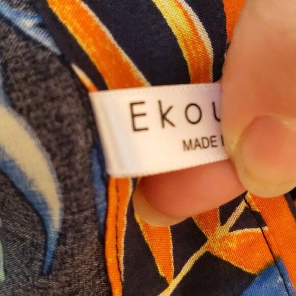 Ekouaer Bikini Cover Up Blue Floral XL Ekouaer - Picture 9 of 10